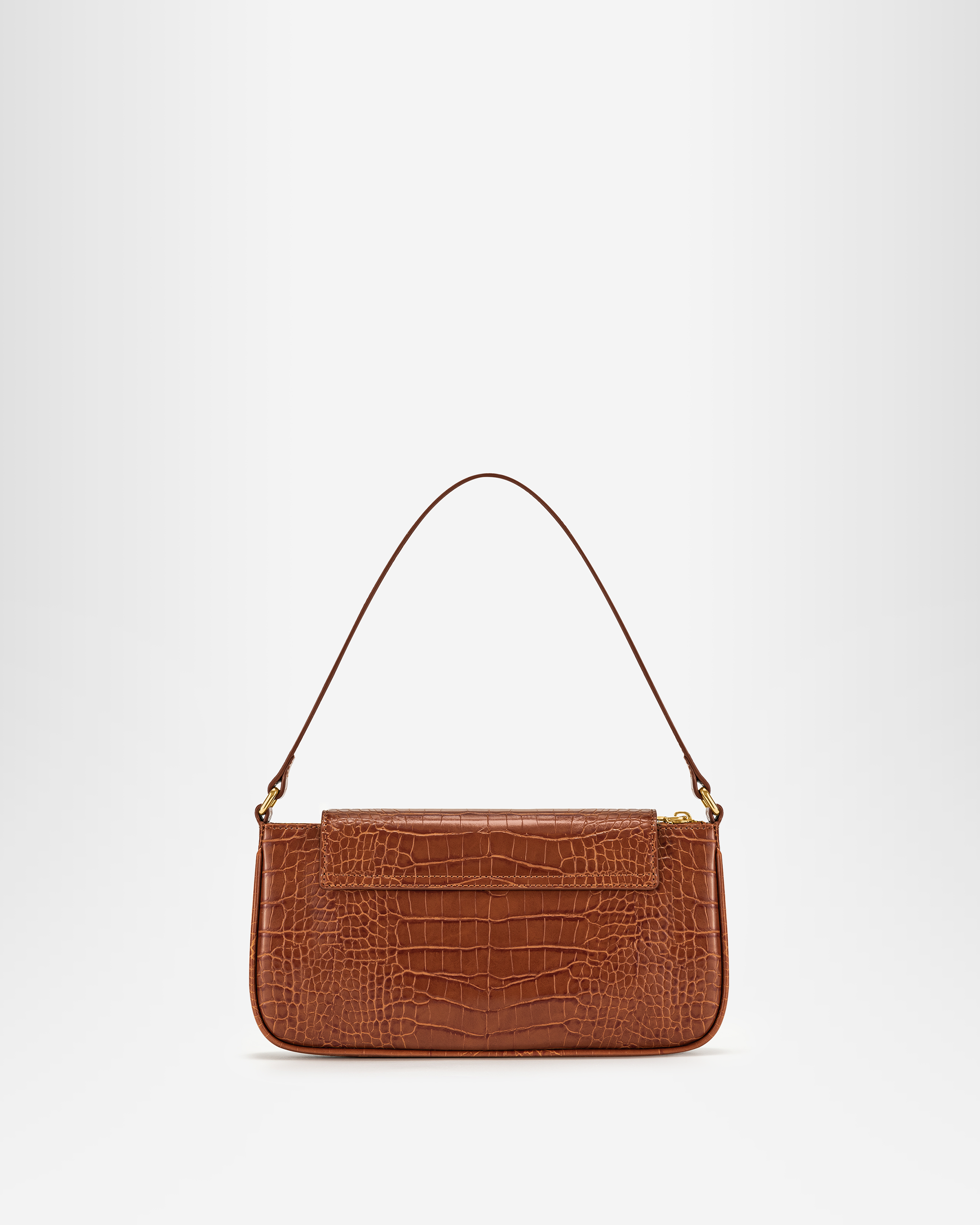 Alisa Shoulder Bag - Brown Croc