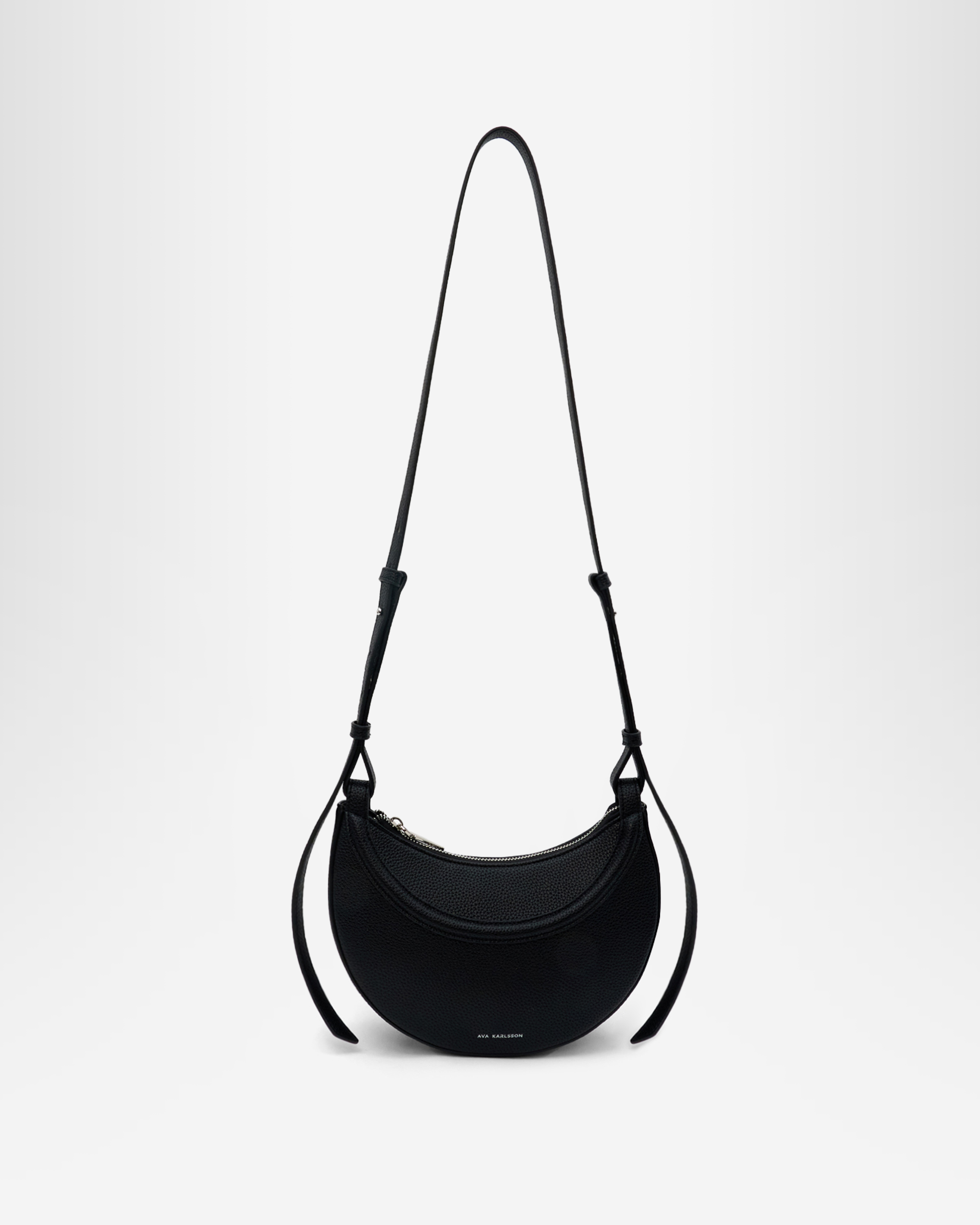 Tori Half Moon Crossbody Bag - Black