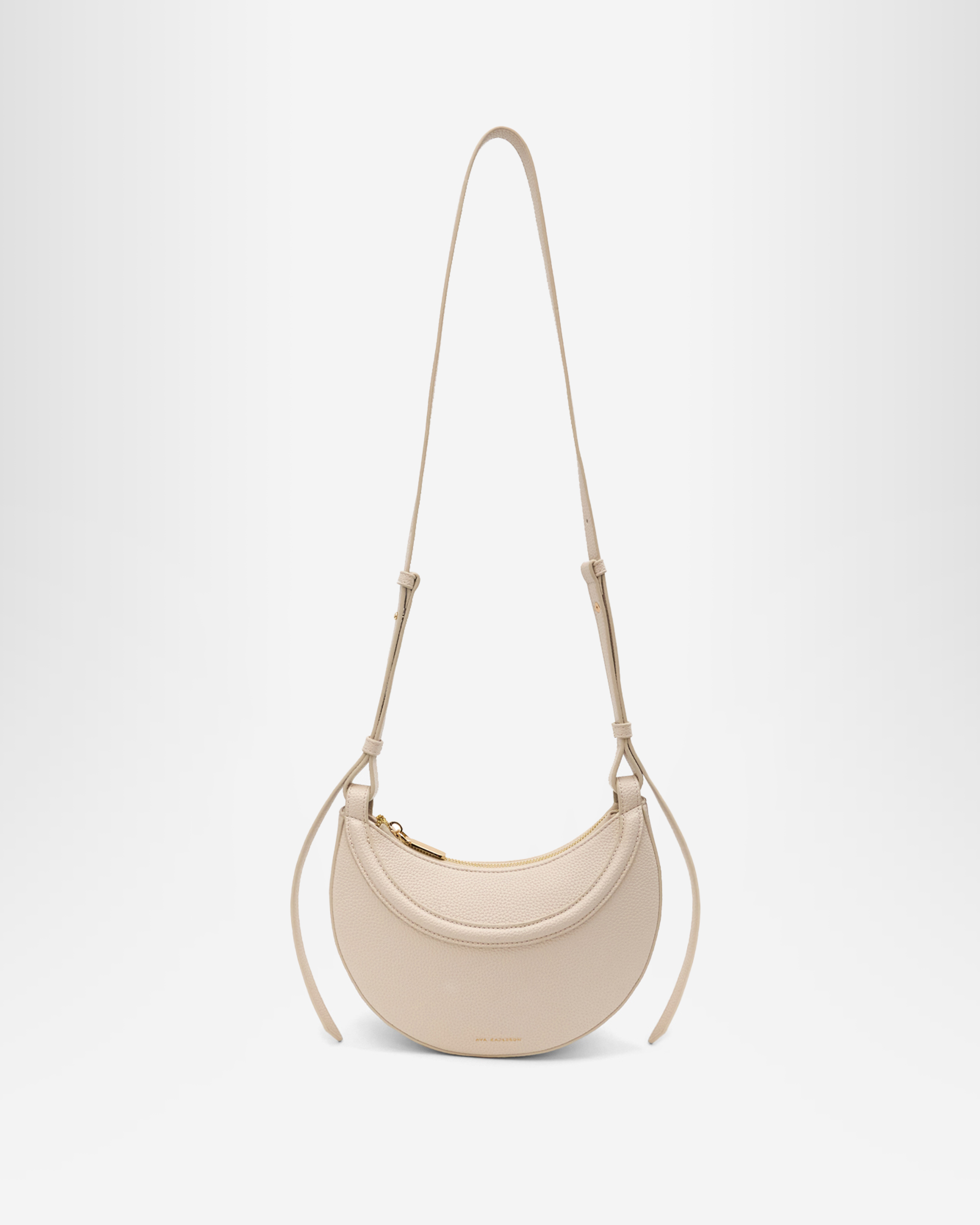 Tori Half Moon Crossbody Bag - White