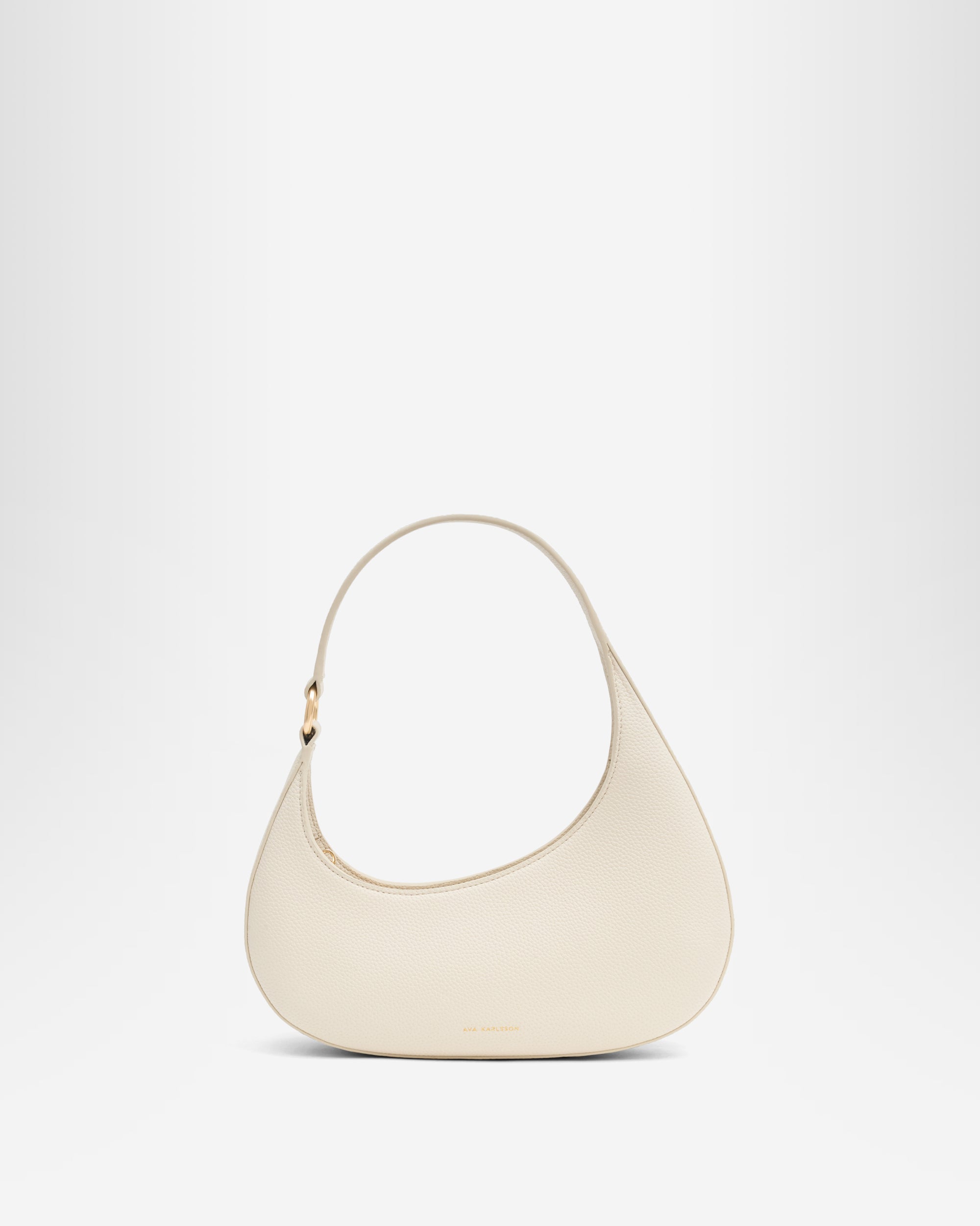 Keyla Asymmetric Curve Shoulder Bag - White