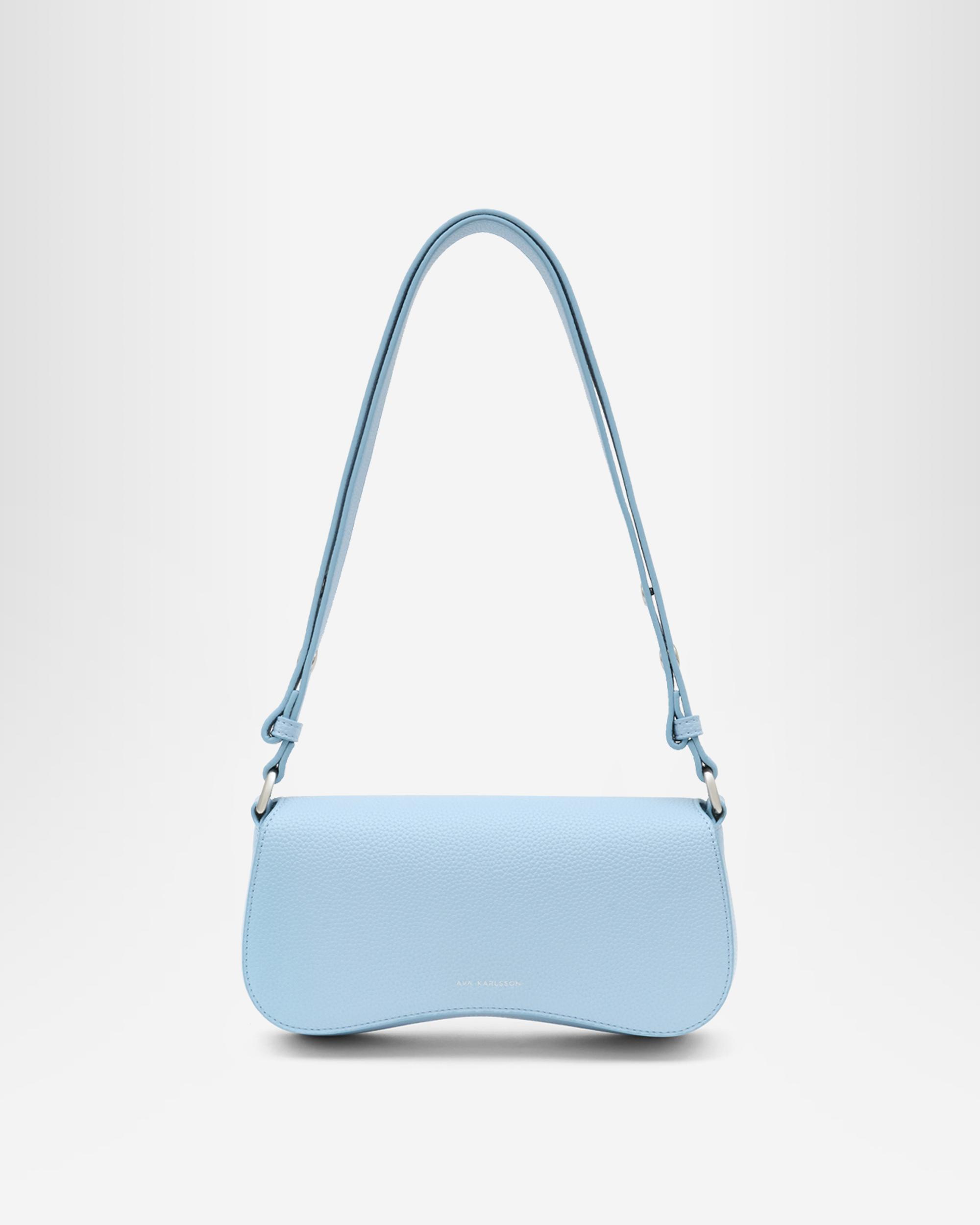 Jayla Curved Flap Crossbody Bag - Blue